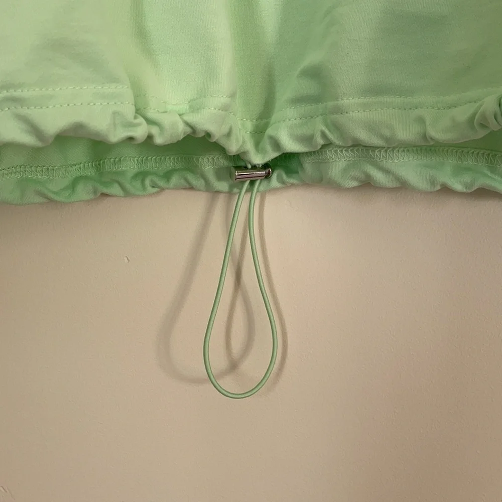 Dolls Kill Neon Green Quarter Zip - Picture 4 of 8